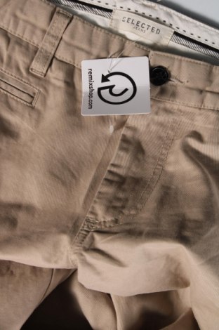 Pantaloni de bărbați Selected, Mărime L, Culoare Bej, Preț 81,58 Lei