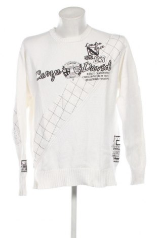 Ανδρικό πουλόβερ Camp David, Μέγεθος XXL, Χρώμα Λευκό, Τιμή 23,36 €