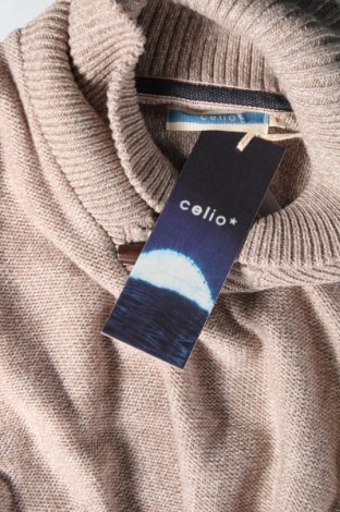 Мъжки пуловер Celio, Размер S, Цвят Бежов, Цена 17,48 лв.