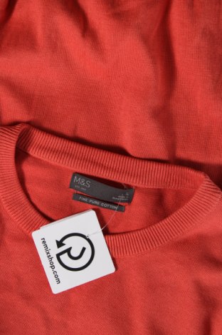 Мъжки пуловер Marks & Spencer, Размер L, Цвят Оранжев, Цена 27,00 лв.
