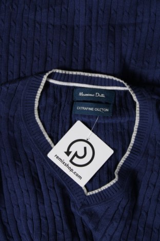 Ανδρικό πουλόβερ Massimo Dutti, Μέγεθος L, Χρώμα Μπλέ, Τιμή 38,35 €
