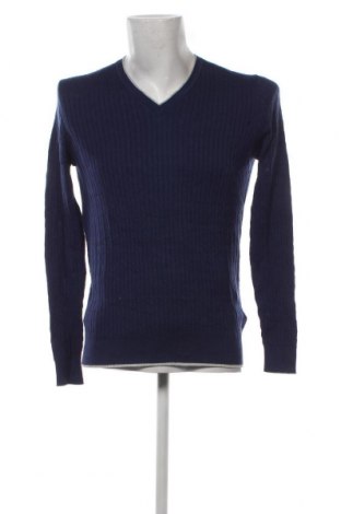 Мъжки пуловер Massimo Dutti, Размер L, Цвят Син, Цена 52,70 лв.