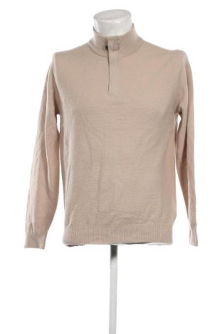 Мъжки пуловер Massimo Dutti, Размер L, Цвят Бежов, Цена 119,00 лв.
