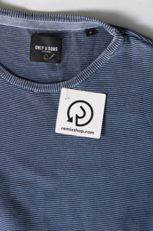 Ανδρικό πουλόβερ Only & Sons, Μέγεθος M, Χρώμα Μπλέ, Τιμή 8,07 €