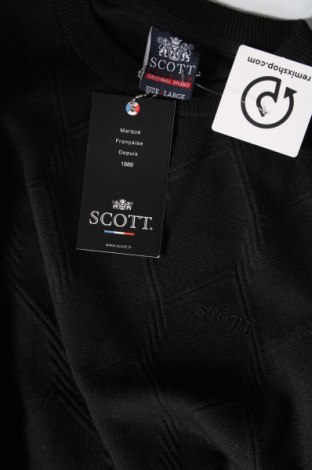Мъжки пуловер SCOTT, Размер L, Цвят Черен, Цена 110,16 лв.