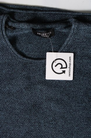 Мъжки пуловер Selected Homme, Размер S, Цвят Син, Цена 8,50 лв.