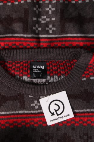 Мъжки пуловер Sinsay, Размер L, Цвят Многоцветен, Цена 8,70 лв.