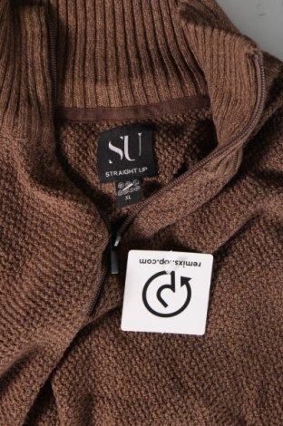 Męski sweter Straight Up, Rozmiar XL, Kolor Brązowy, Cena 50,09 zł