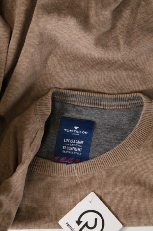 Мъжки пуловер Tom Tailor, Размер XL, Цвят Бежов, Цена 18,36 лв.