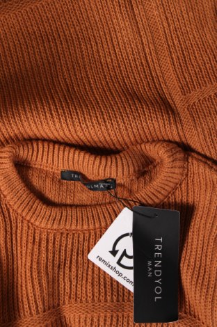 Мъжки пуловер Trendyol, Размер M, Цвят Кафяв, Цена 23,10 лв.