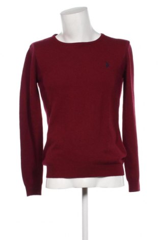 Мъжки пуловер U.S. Polo Assn., Размер L, Цвят Червен, Цена 98,00 лв.