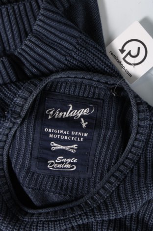 Ανδρικό πουλόβερ Vintage, Μέγεθος L, Χρώμα Μπλέ, Τιμή 3,59 €