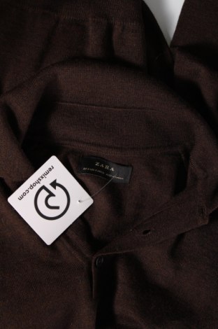 Мъжки пуловер Zara, Размер S, Цвят Кафяв, Цена 17,28 лв.