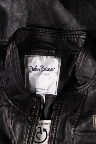 Ανδρικό δερμάτινο μπουφάν John Baner, Μέγεθος L, Χρώμα Μαύρο, Τιμή 25,76 €