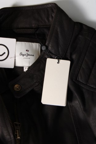 Ανδρικό δερμάτινο μπουφάν Pepe Jeans, Μέγεθος XL, Χρώμα Καφέ, Τιμή 162,25 €