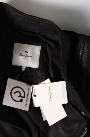 Ανδρικό δερμάτινο μπουφάν Pepe Jeans, Μέγεθος M, Χρώμα Μαύρο, Τιμή 250,02 €