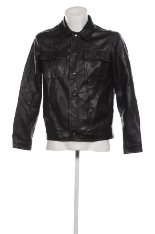Pánska kožená bunda  Pull&Bear, Veľkosť S, Farba Čierna, Cena  22,22 €