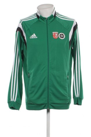 Ανδρική αθλητική ζακέτα Adidas, Μέγεθος L, Χρώμα Πράσινο, Τιμή 31,08 €