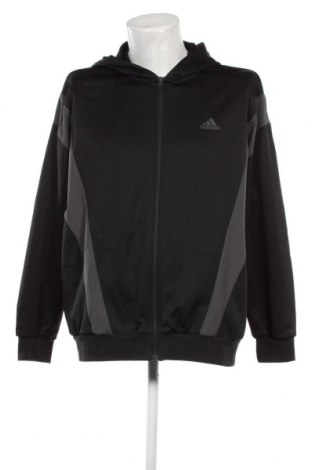 Ανδρική αθλητική ζακέτα Adidas, Μέγεθος L, Χρώμα Μαύρο, Τιμή 54,00 €