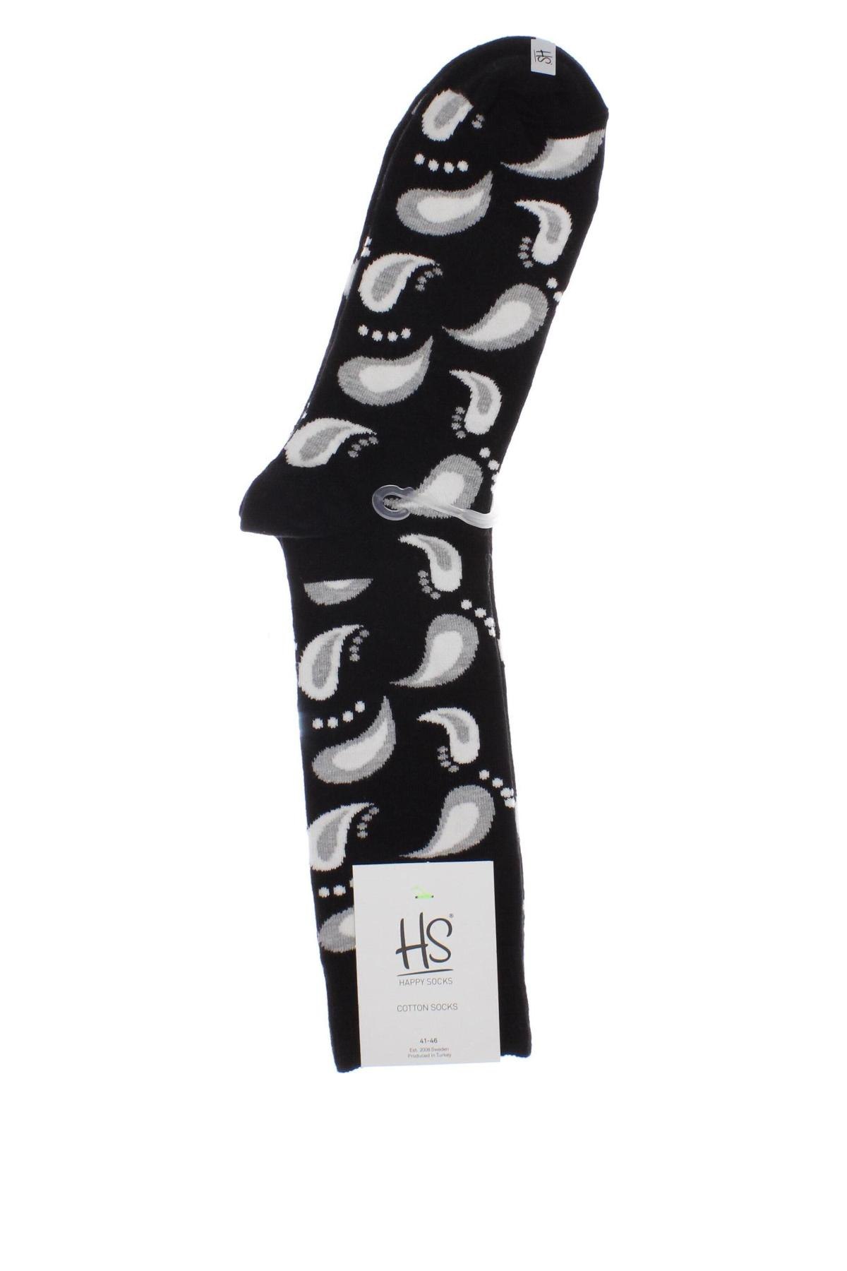 Чорапи Happy Socks, Размер L, Цвят Черен, Цена 29,00 лв.