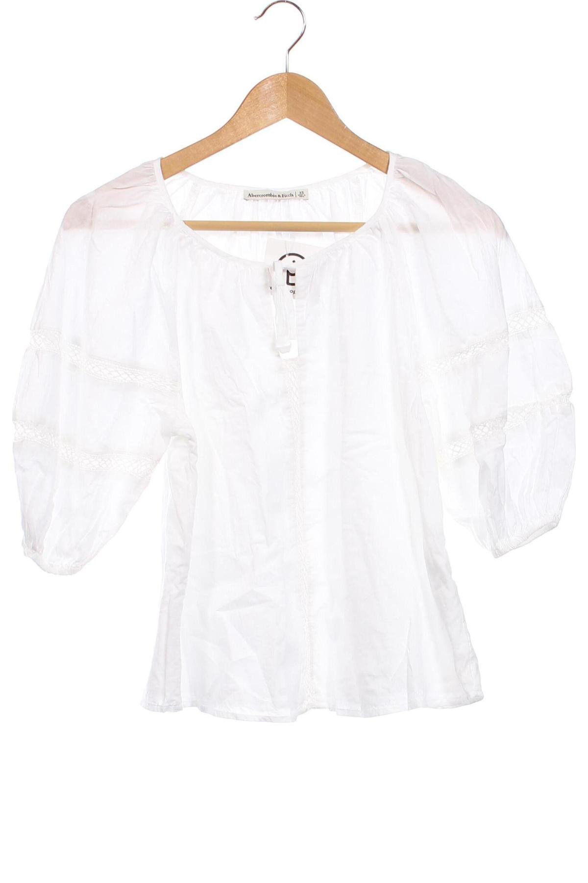Γυναικεία μπλούζα Abercrombie & Fitch, Μέγεθος XS, Χρώμα Λευκό, Τιμή 13,99 €