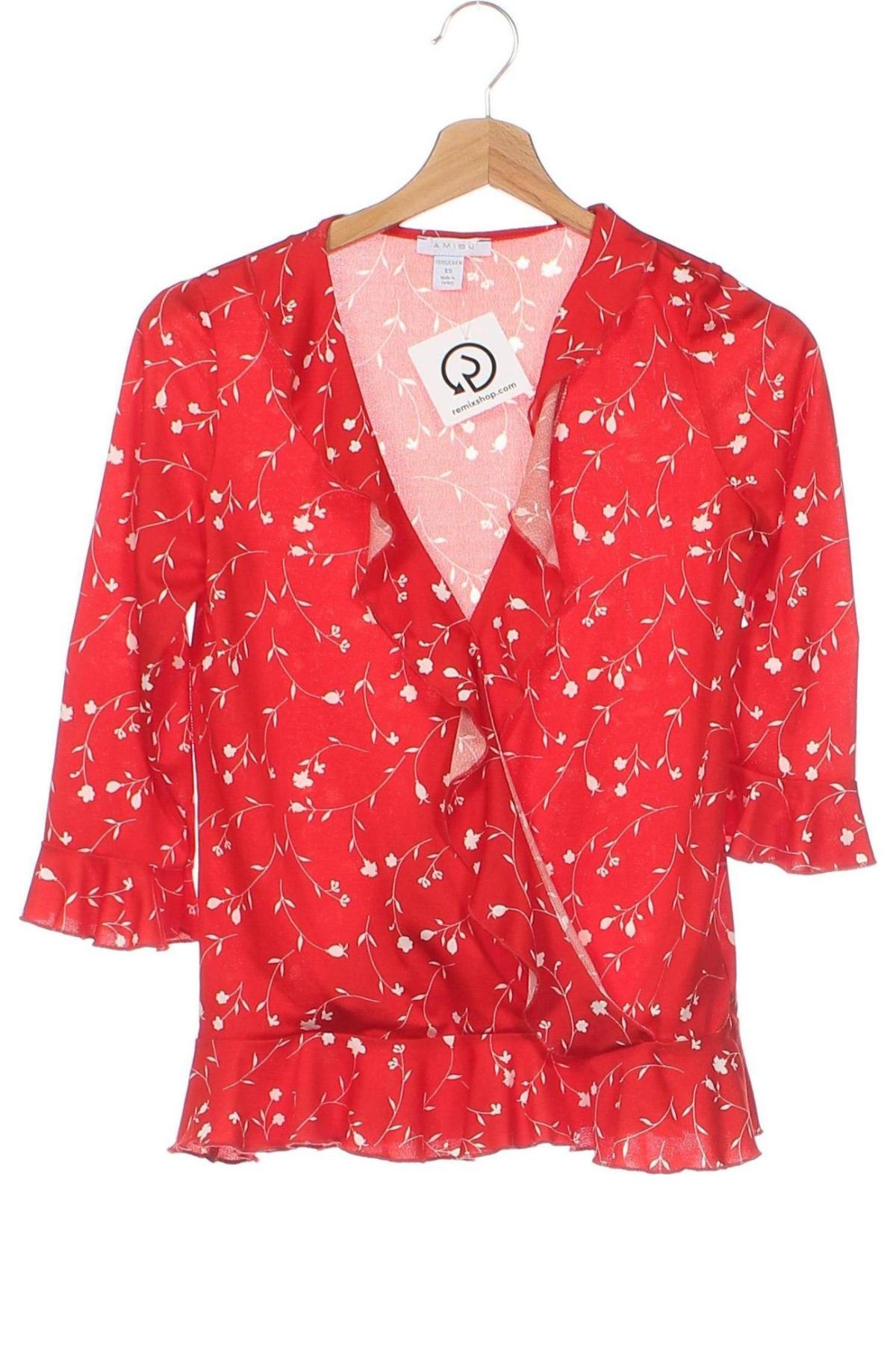 Дамска блуза Amisu, Размер XS, Цвят Червен, Цена 7,60 лв.