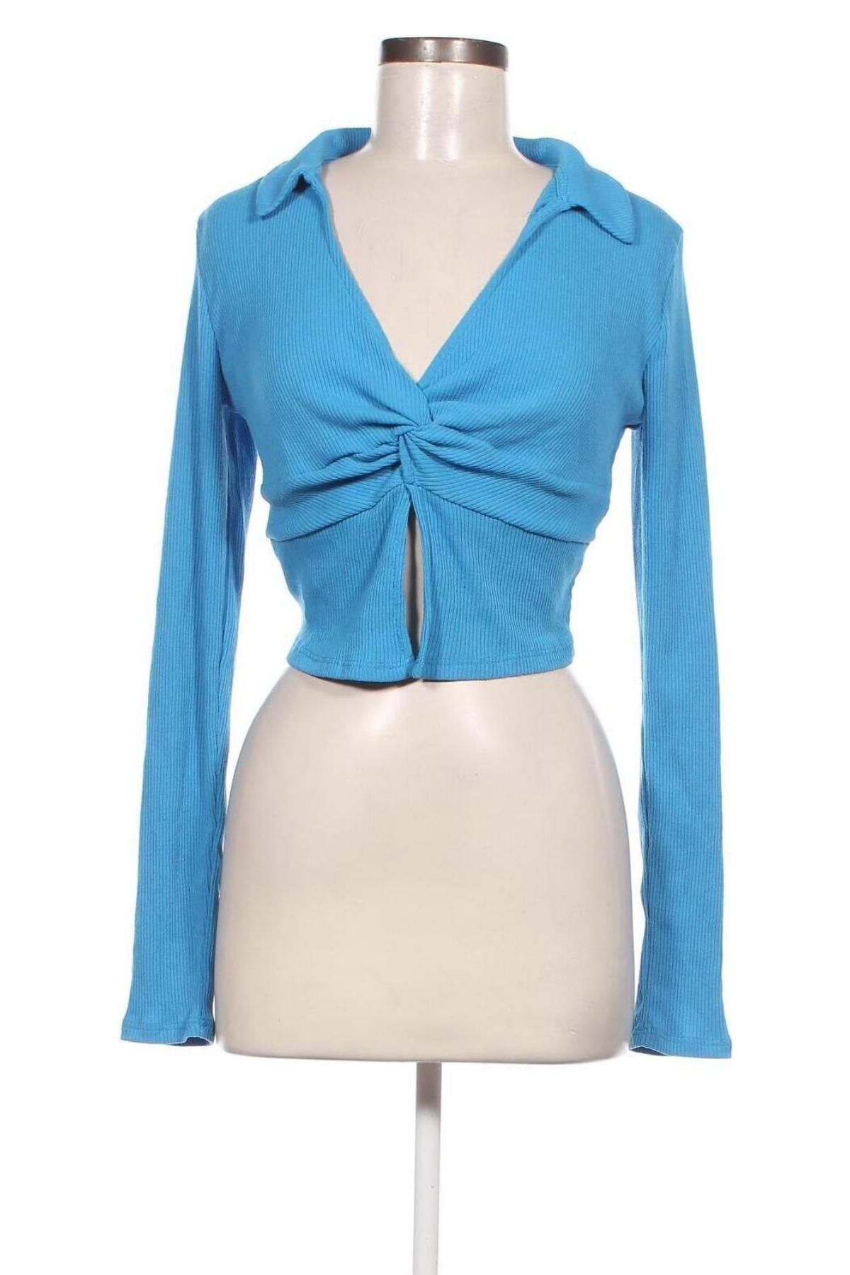 Γυναικεία μπλούζα Bershka, Μέγεθος L, Χρώμα Μπλέ, Τιμή 15,98 €