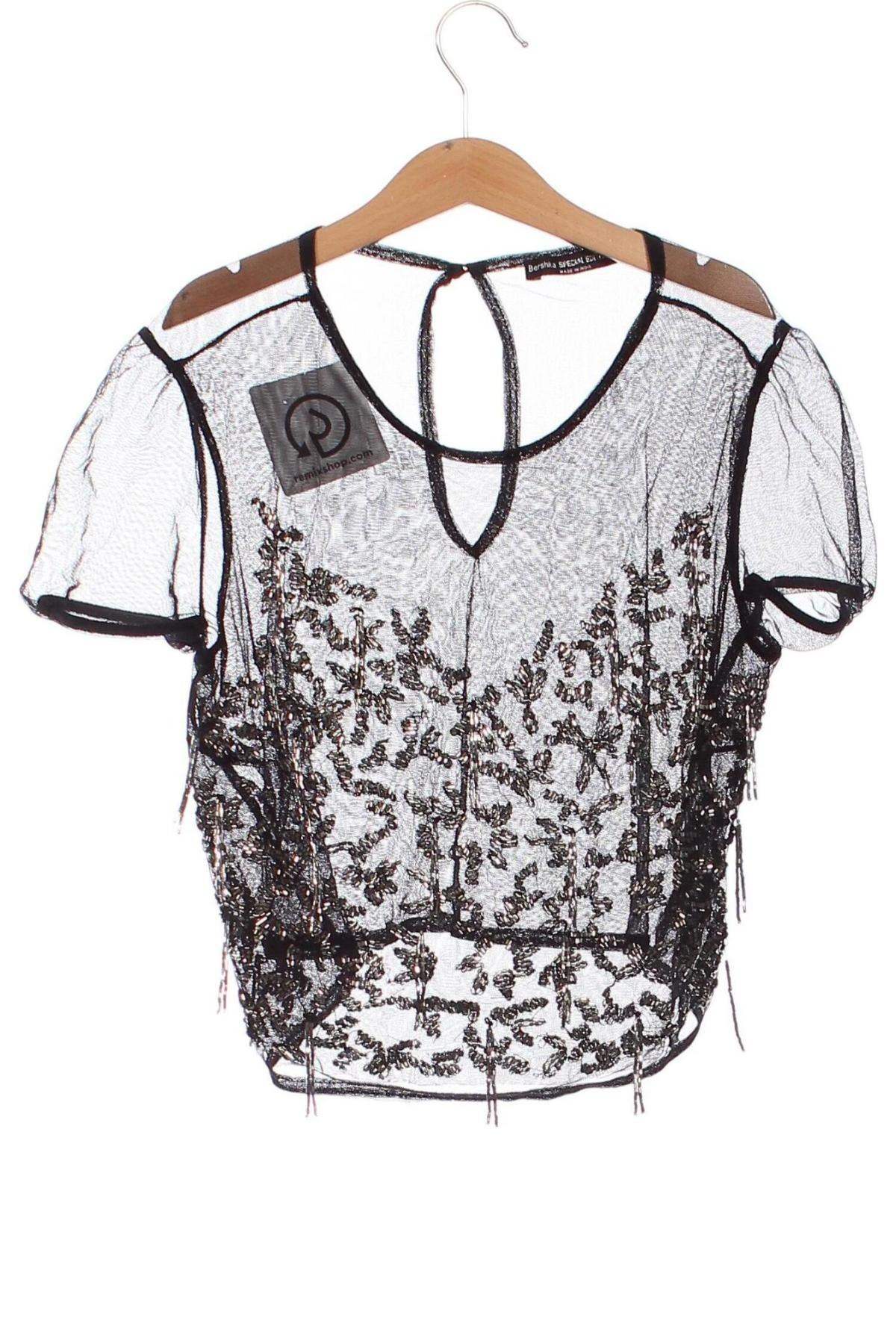 Damen Shirt Bershka, Größe XS, Farbe Schwarz, Preis 13,26 €