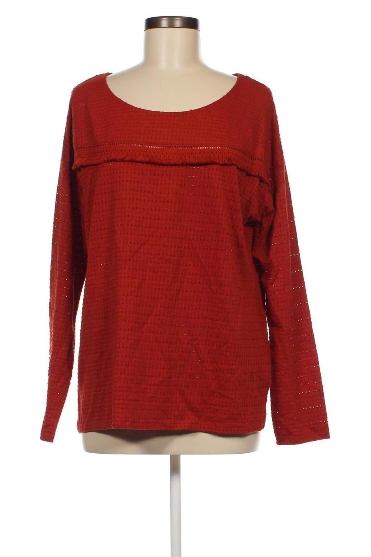 Γυναικεία μπλούζα Camaieu, Μέγεθος XL, Χρώμα Πορτοκαλί, Τιμή 9,11 €