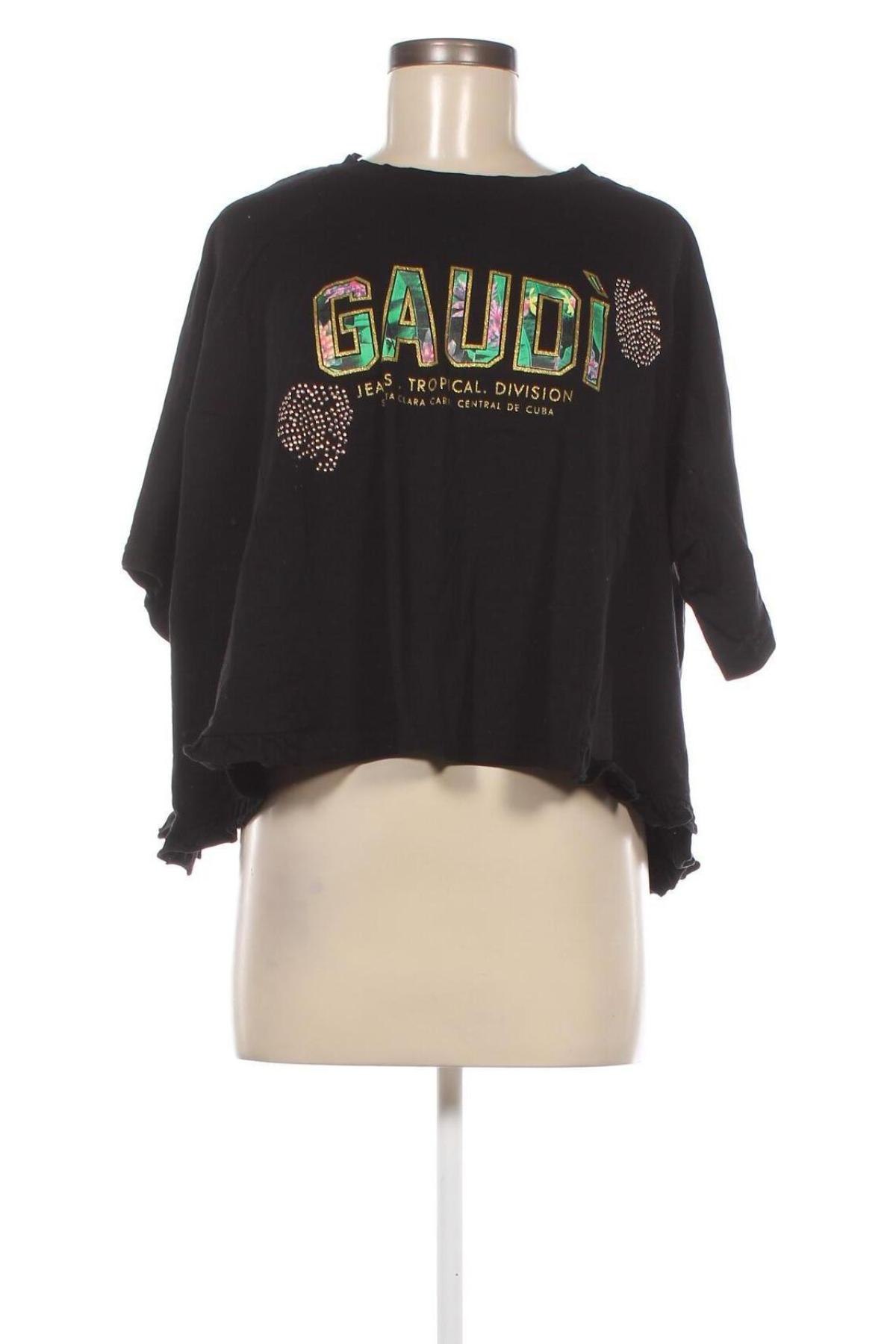 Γυναικεία μπλούζα Gaudi Jeans, Μέγεθος M, Χρώμα Μαύρο, Τιμή 25,00 €