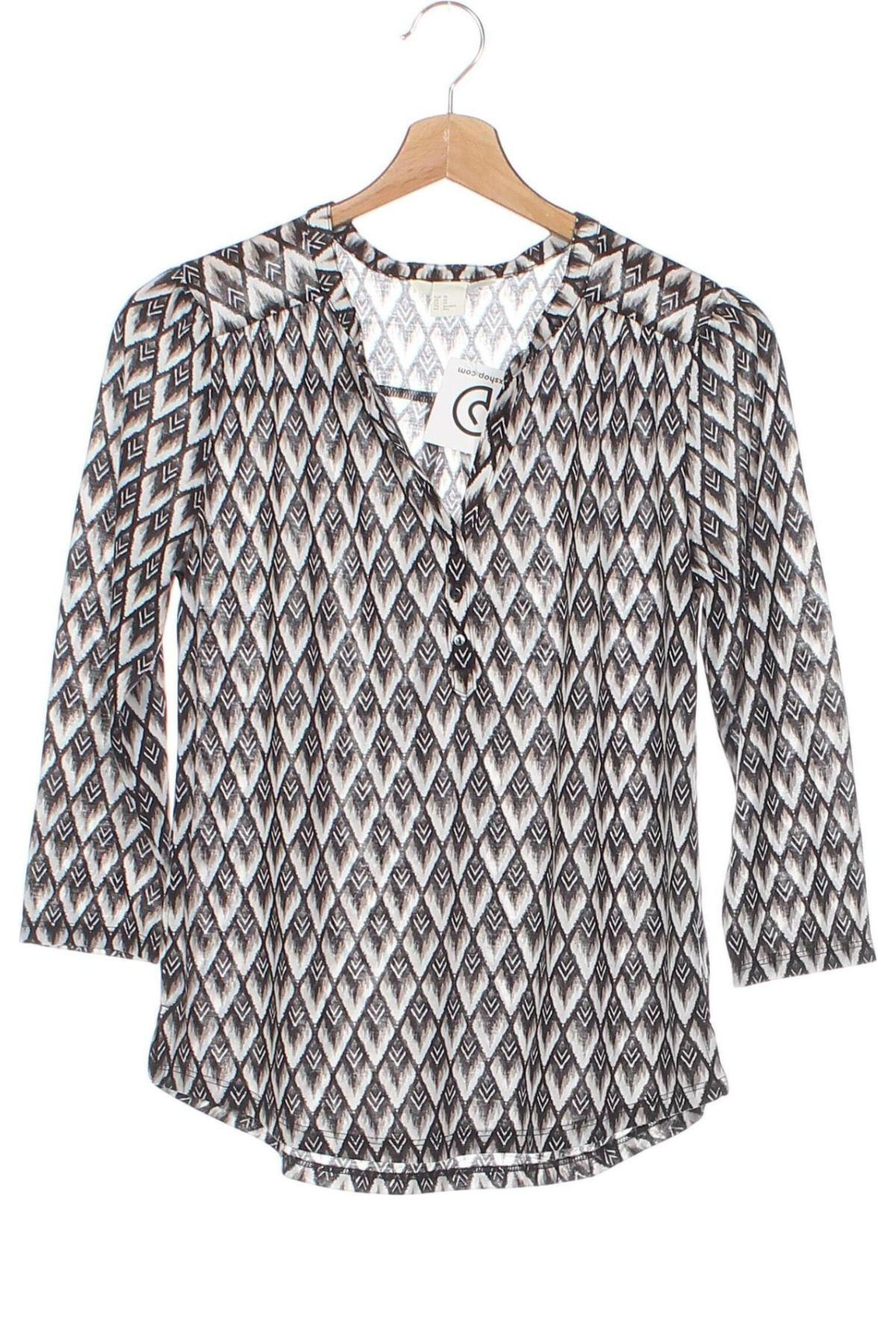 Γυναικεία μπλούζα H&M, Μέγεθος XS, Χρώμα Πολύχρωμο, Τιμή 2,43 €