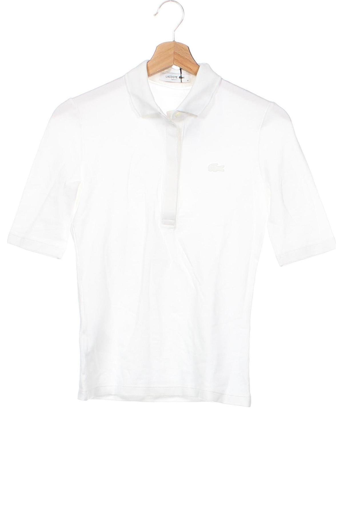 Damen Shirt Lacoste, Größe XXS, Farbe Weiß, Preis 82,35 €