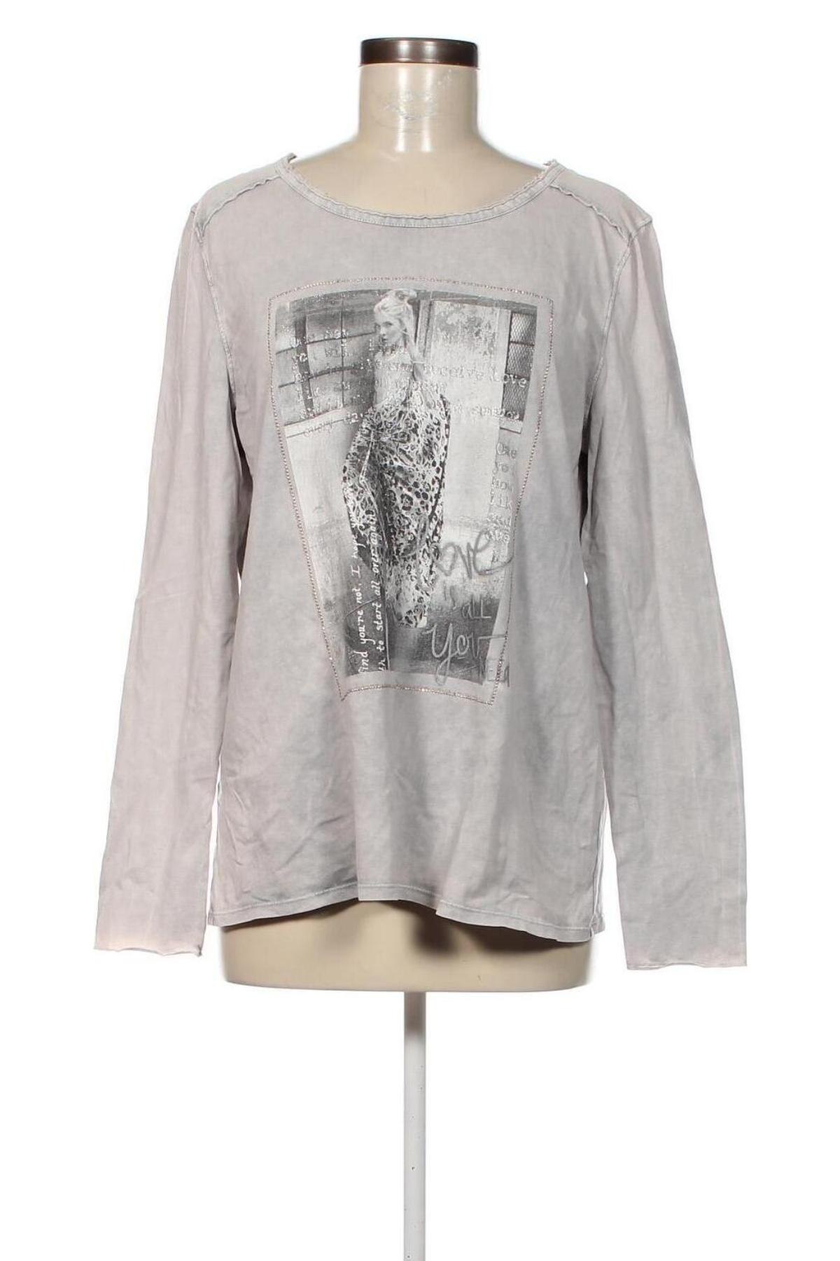 Damen Shirt Monari, Größe L, Farbe Grau, Preis 25,00 €