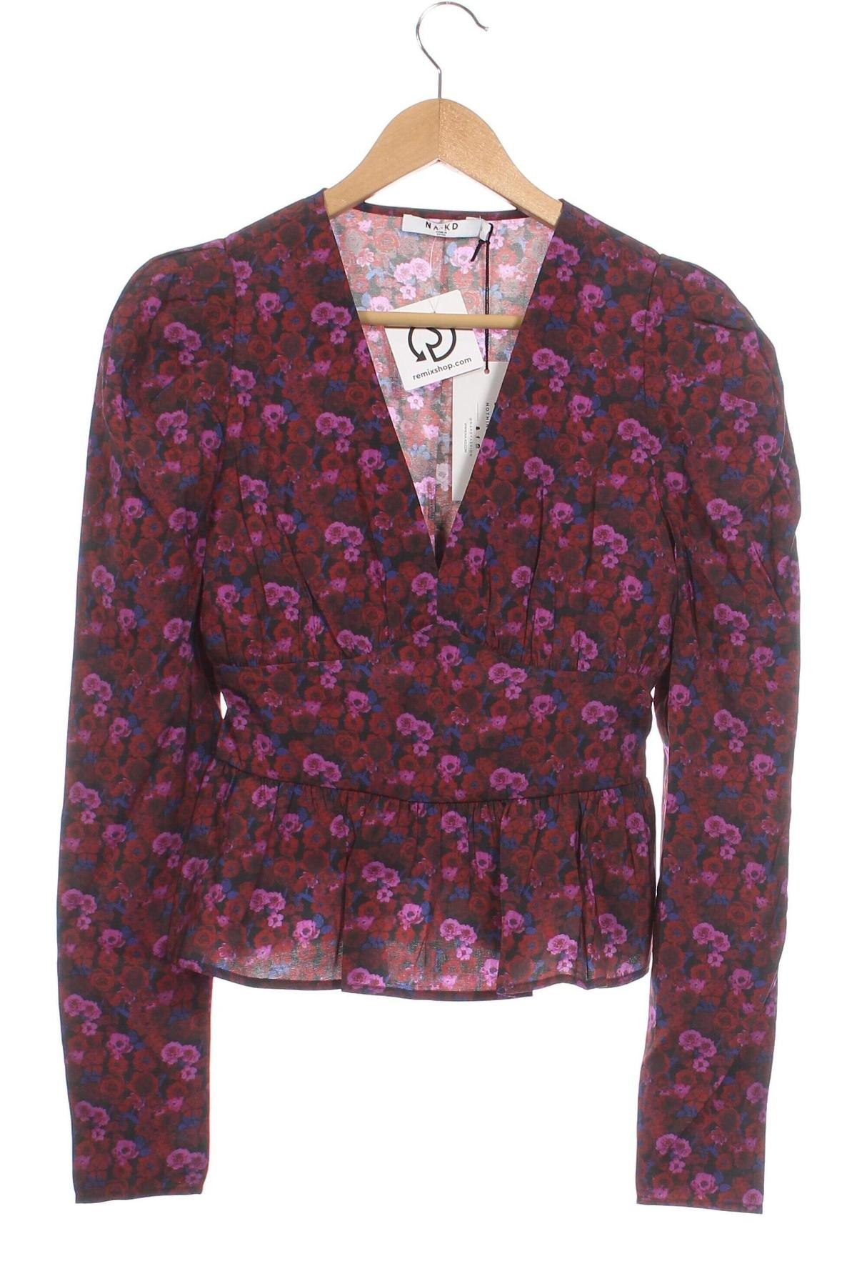 Дамска блуза NA-KD, Размер XS, Цвят Многоцветен, Цена 26,95 лв.
