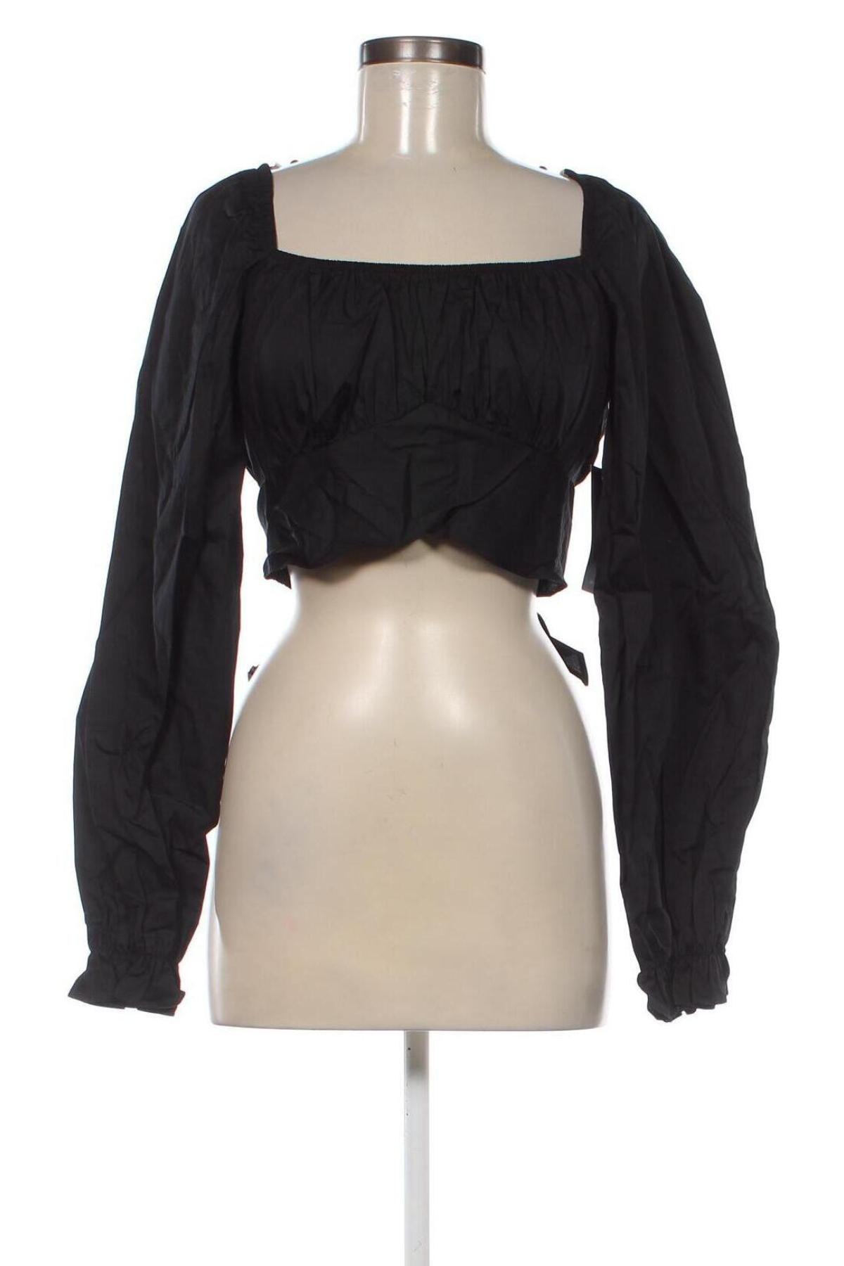 Дамска блуза NA-KD, Размер M, Цвят Черен, Цена 30,80 лв.