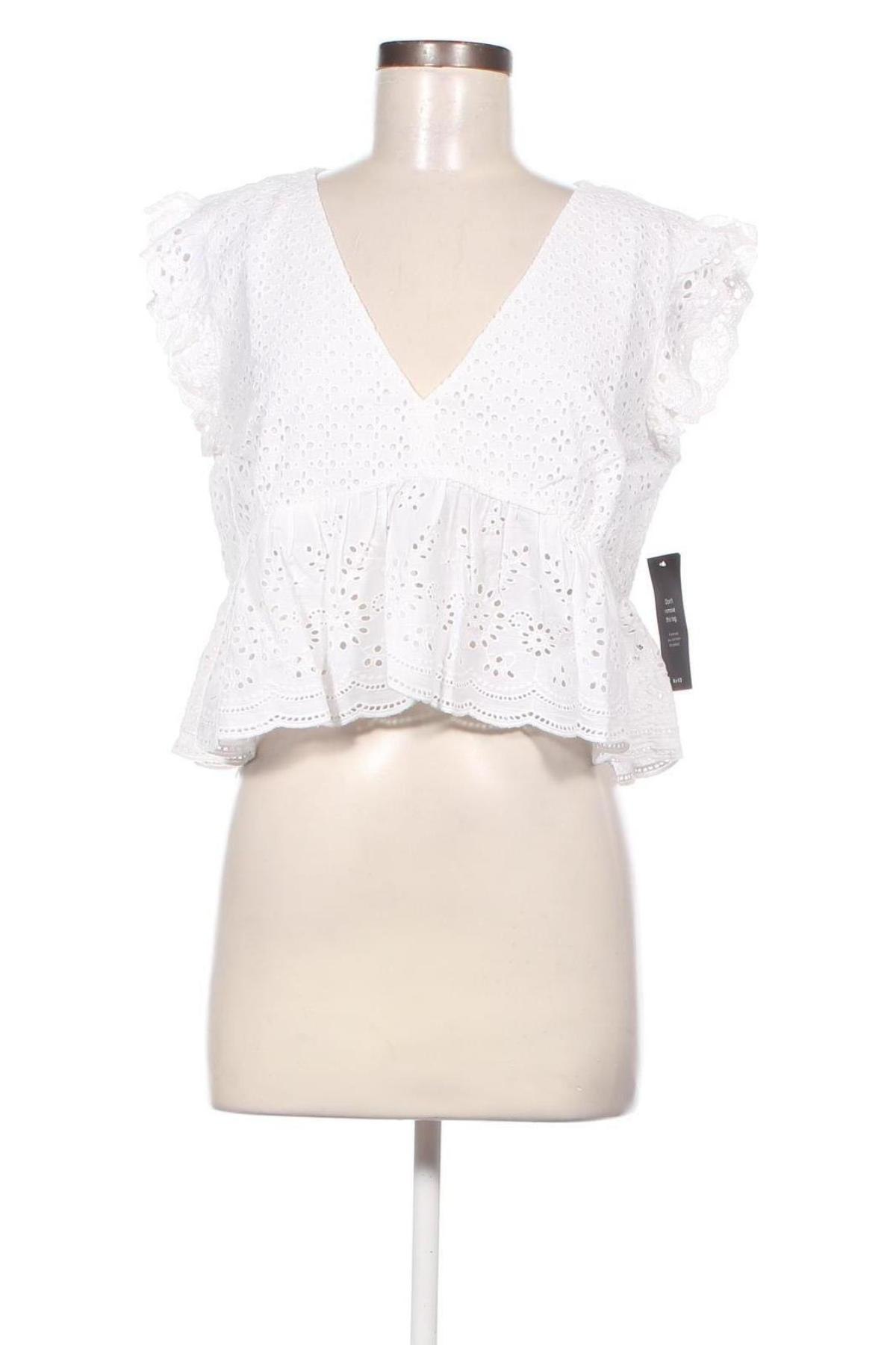 Дамска блуза NA-KD, Размер M, Цвят Бял, Цена 77,00 лв.