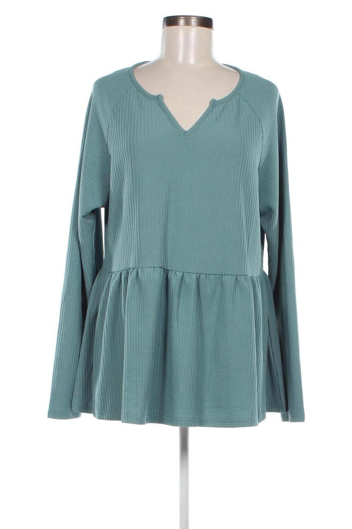 Дамска блуза SHEIN, Размер XXL, Цвят Зелен, Цена 17,86 лв.