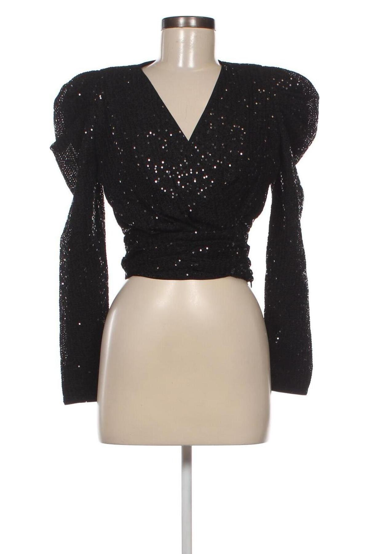 Дамска блуза SUNCOO, Размер XS, Цвят Черен, Цена 61,56 лв.