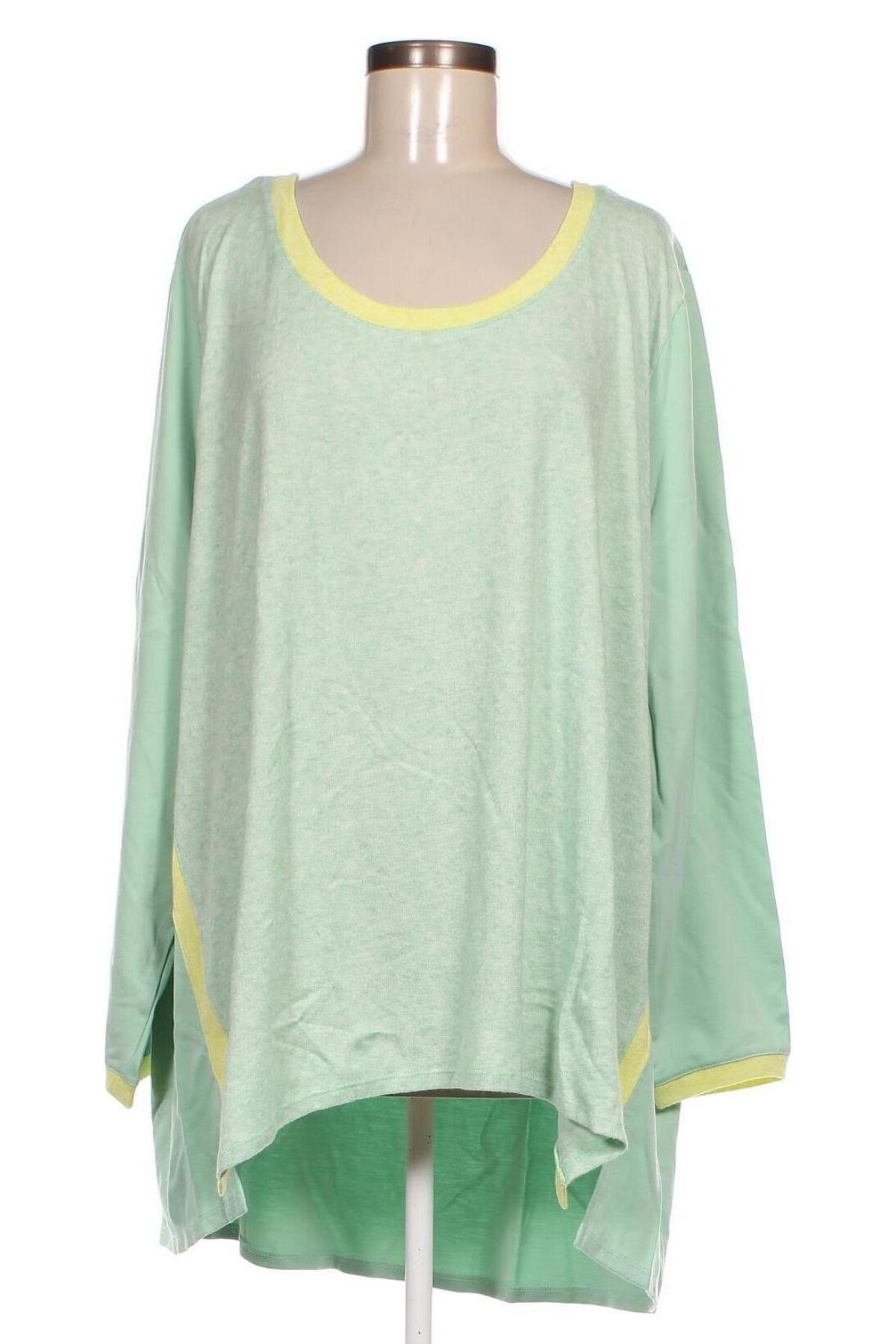 Дамска блуза Sheego, Размер 4XL, Цвят Зелен, Цена 62,37 лв.