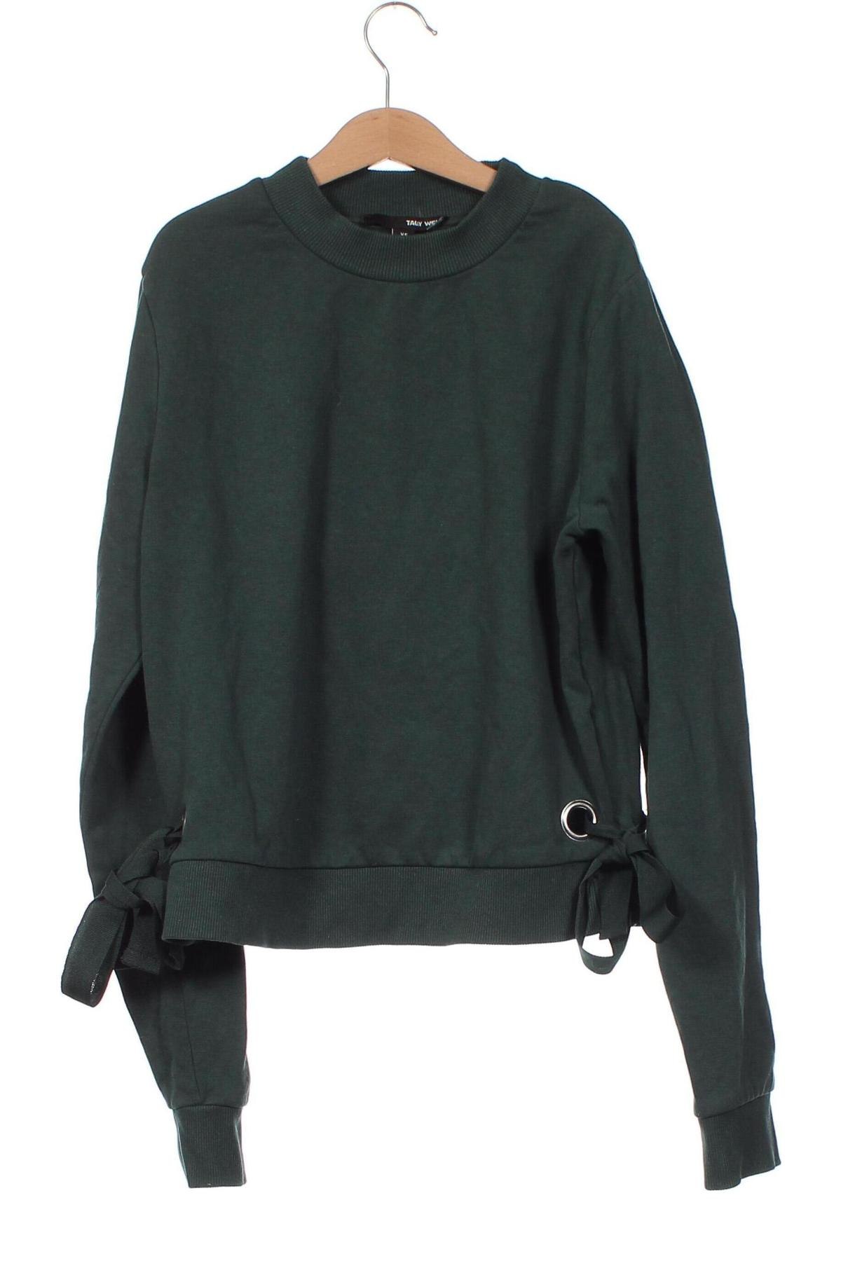 Γυναικεία μπλούζα Tally Weijl, Μέγεθος XS, Χρώμα Πράσινο, Τιμή 9,72 €