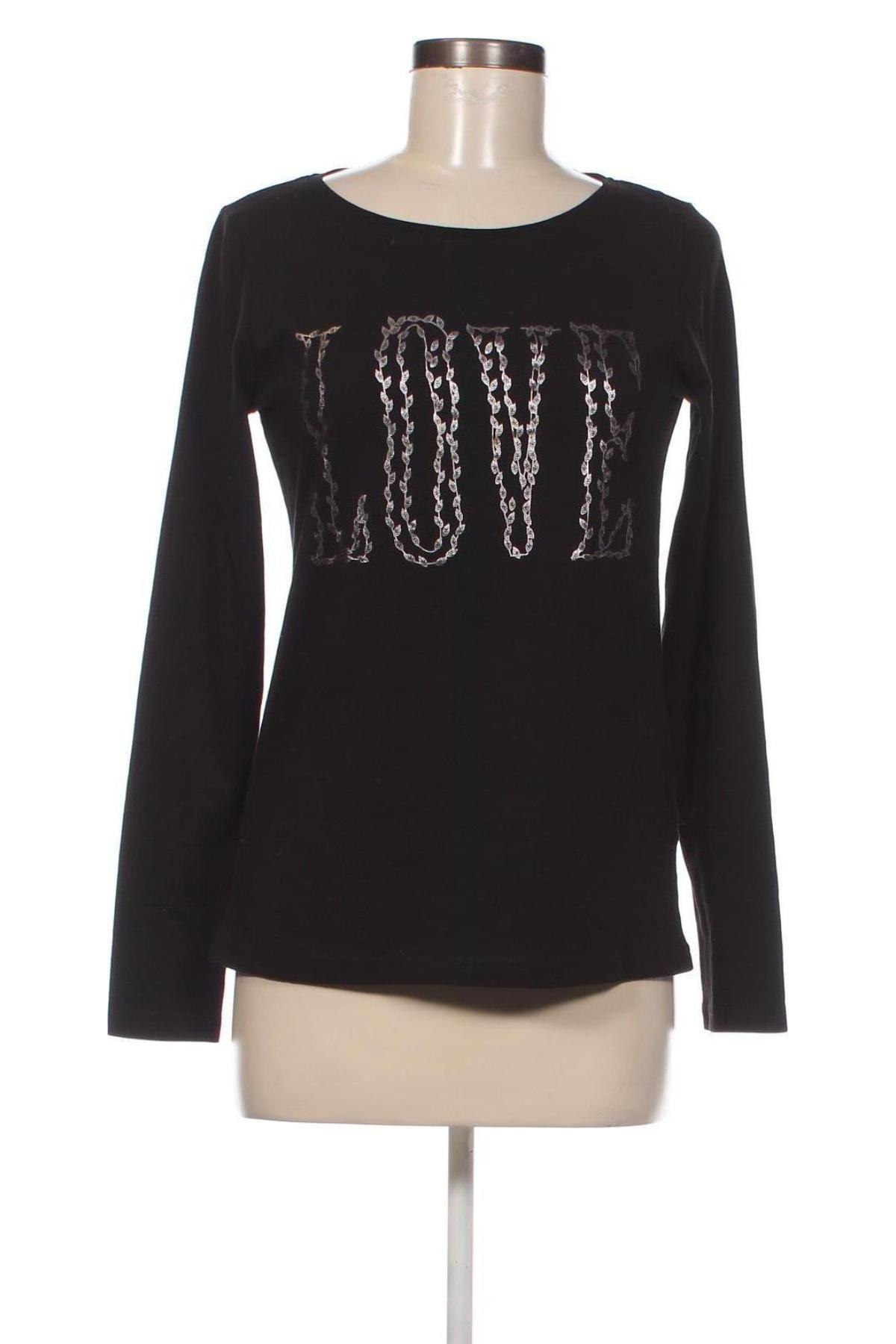 Γυναικεία μπλούζα Tom Tailor, Μέγεθος S, Χρώμα Μαύρο, Τιμή 9,92 €