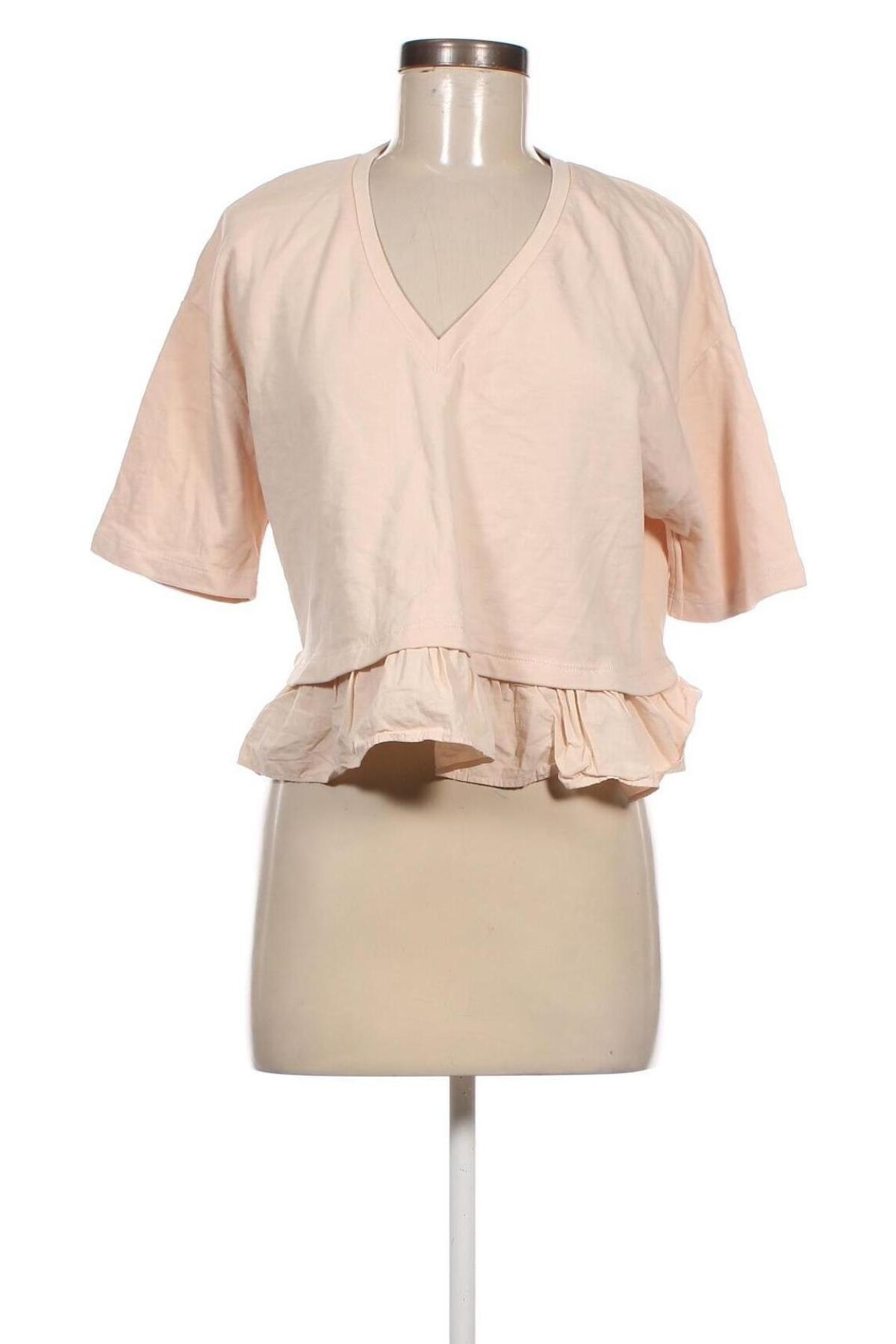 Дамска блуза Zara, Размер S, Цвят Бежов, Цена 10,79 лв.
