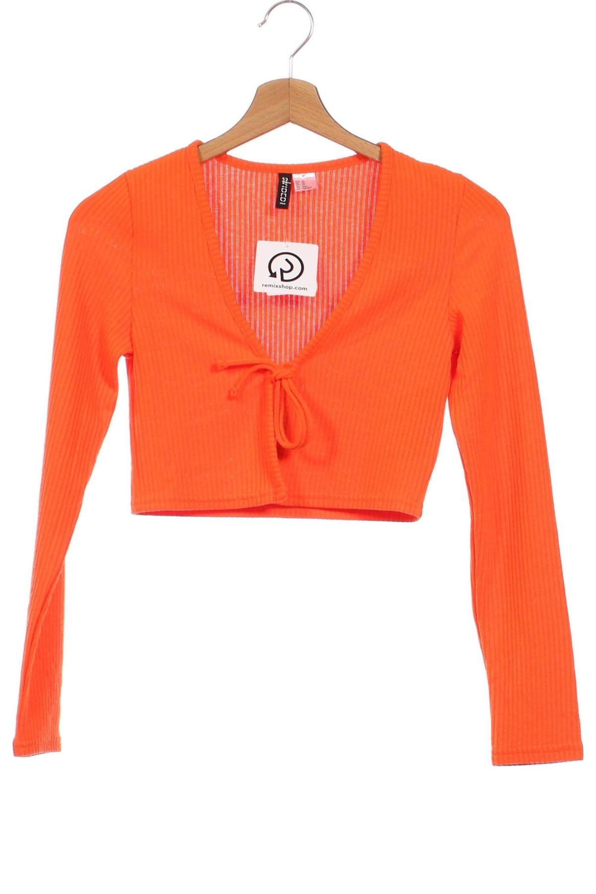 Damen Strickjacke H&M Divided, Größe XS, Farbe Orange, Preis 8,01 €