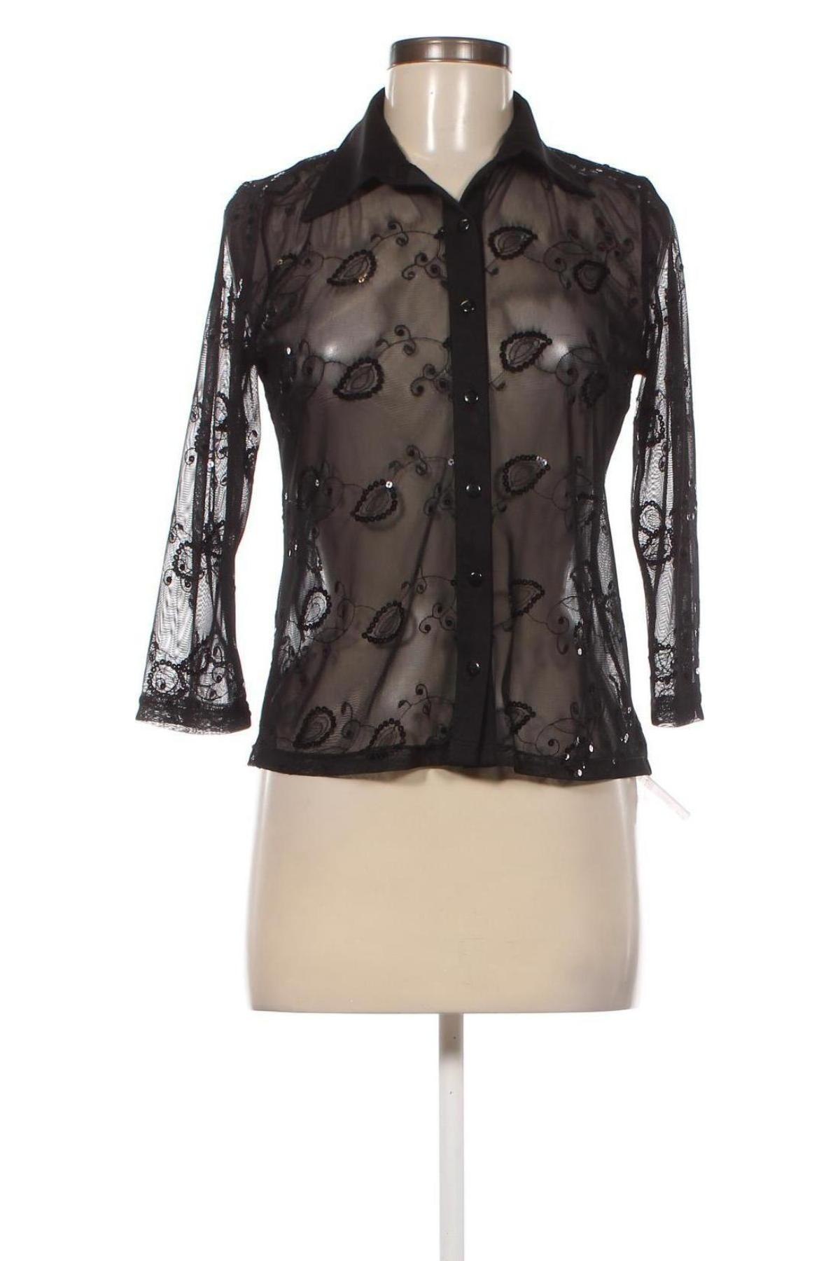 Γυναικείο πουκάμισο, Μέγεθος M, Χρώμα Μαύρο, Τιμή 5,07 €