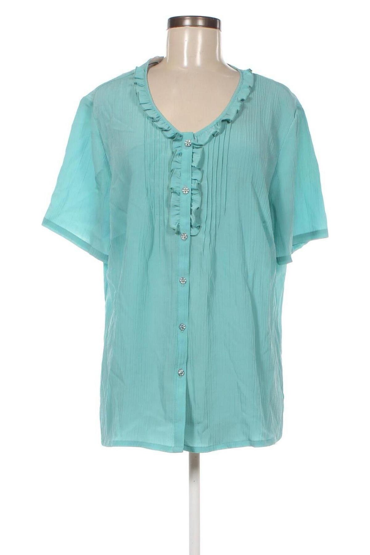 Γυναικείο πουκάμισο, Μέγεθος XXL, Χρώμα Μπλέ, Τιμή 12,00 €