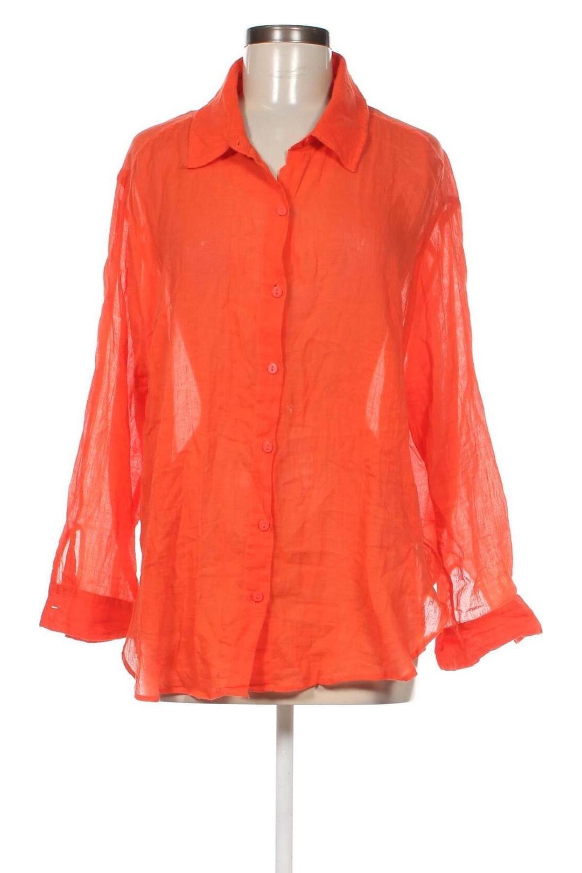 Γυναικείο πουκάμισο Bershka, Μέγεθος M, Χρώμα Κόκκινο, Τιμή 13,00 €