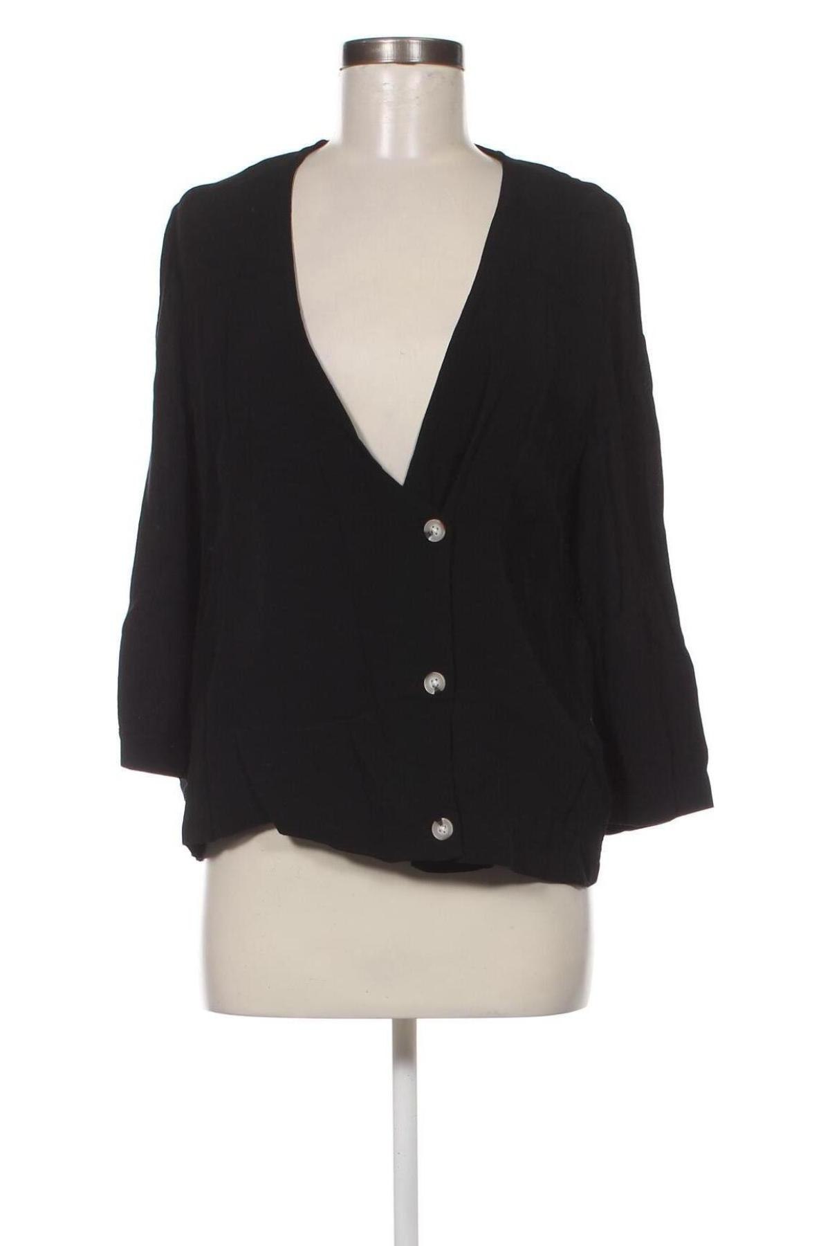 Γυναικείο πουκάμισο Camaieu, Μέγεθος L, Χρώμα Μαύρο, Τιμή 8,45 €