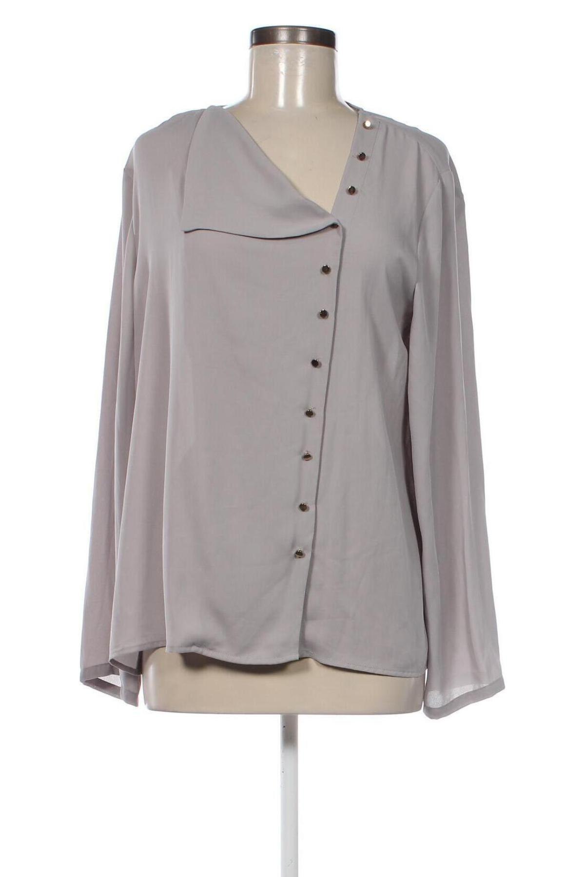 Γυναικείο πουκάμισο Floryday, Μέγεθος L, Χρώμα Γκρί, Τιμή 14,10 €