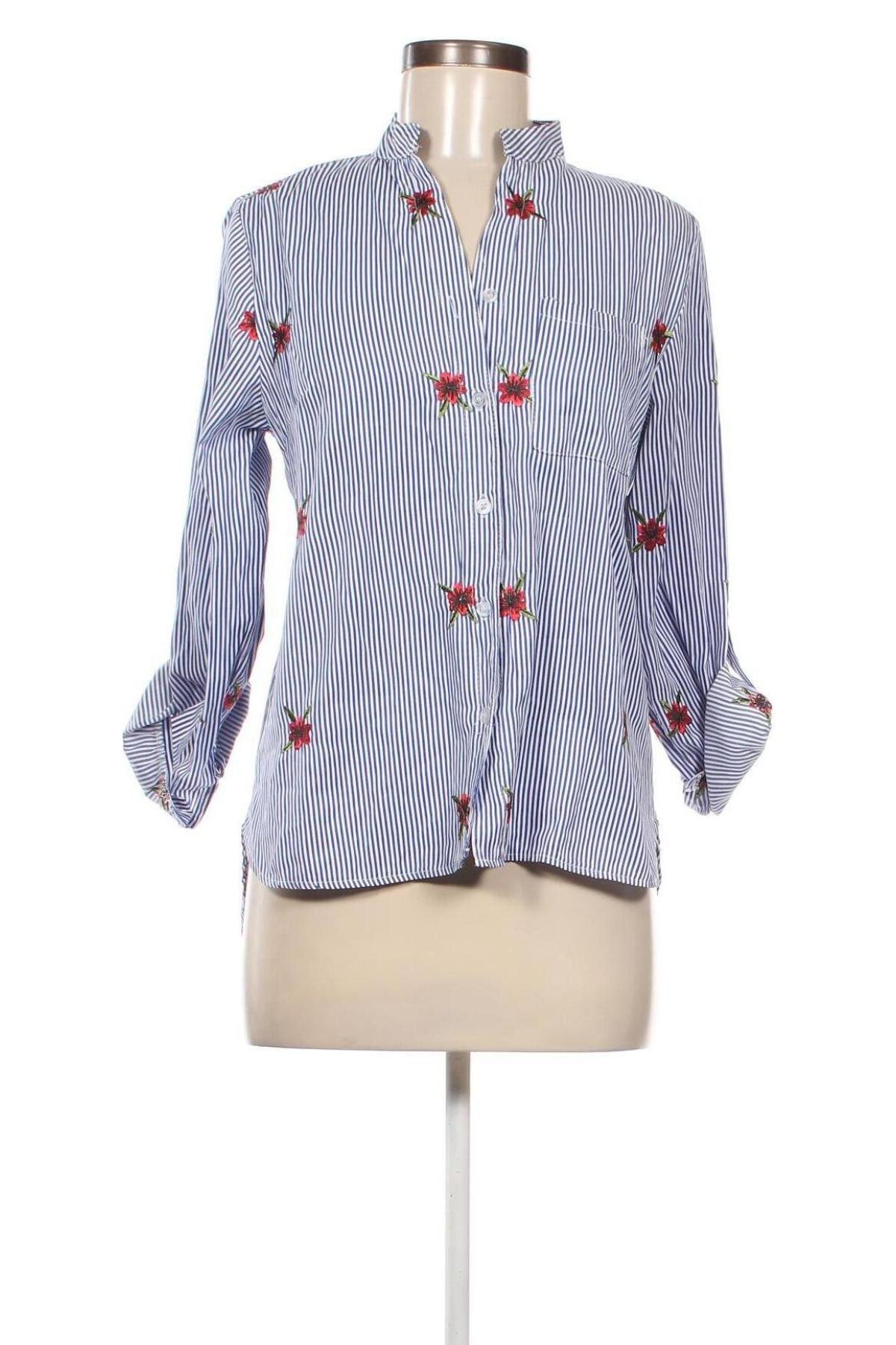 Γυναικείο πουκάμισο Made In Italy, Μέγεθος S, Χρώμα Μπλέ, Τιμή 3,40 €