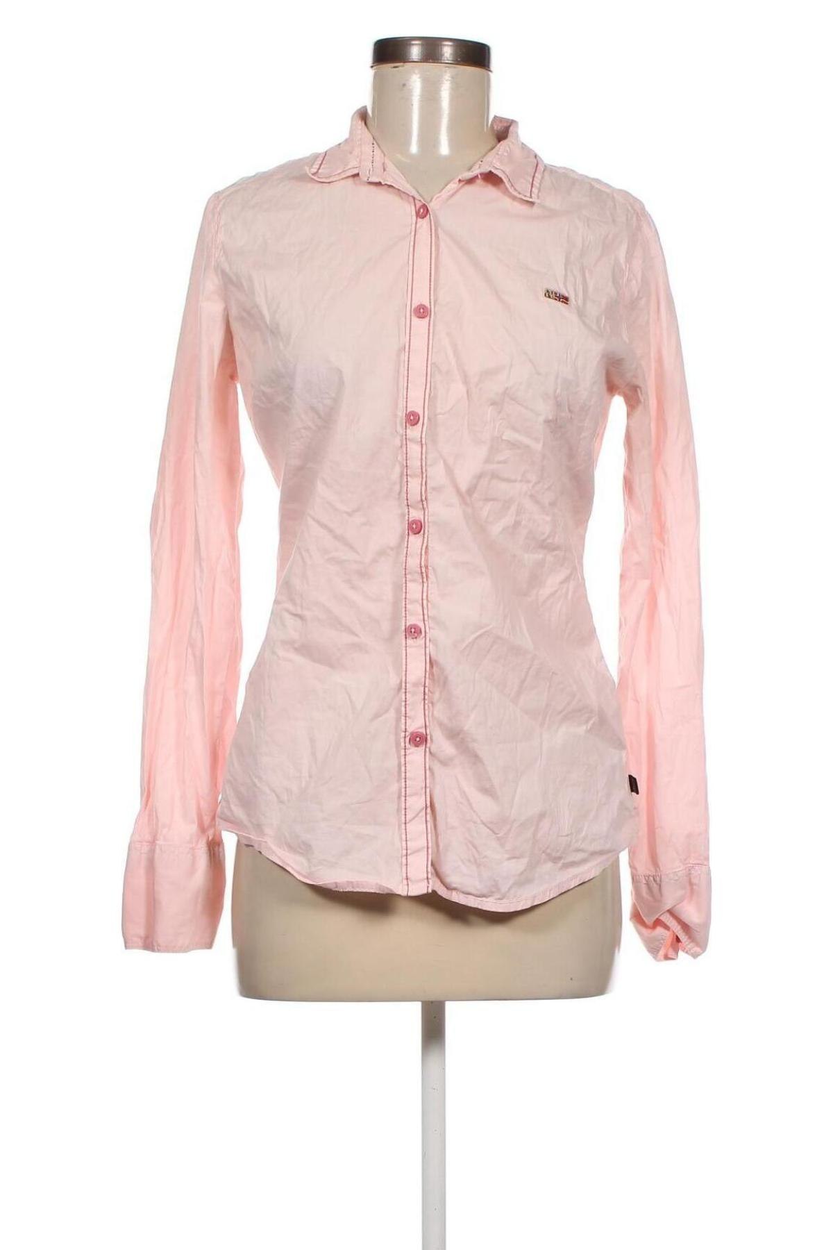 Γυναικείο πουκάμισο Napapijri, Μέγεθος XL, Χρώμα Ρόζ , Τιμή 20,32 €